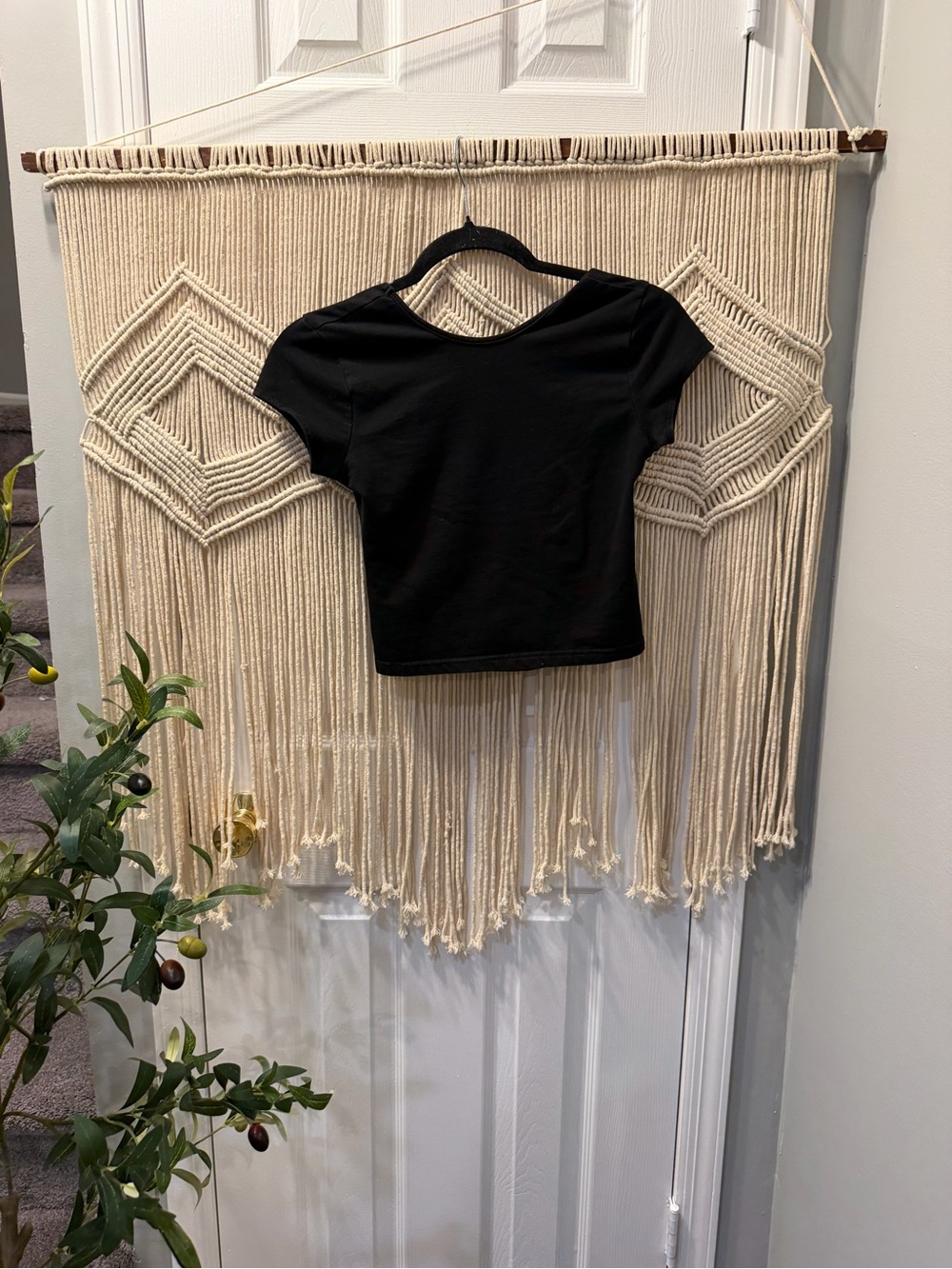 Edikted Black Short Sleeve Crop Top